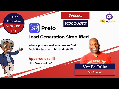 Prelo.io - Lead Generation Simplified with Olu Adedeji